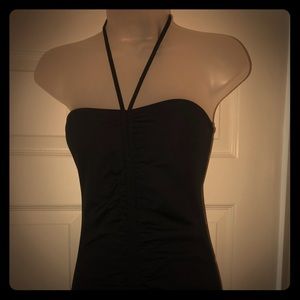 One piece Chanel bathing suit.